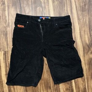 Corduroy black jorts